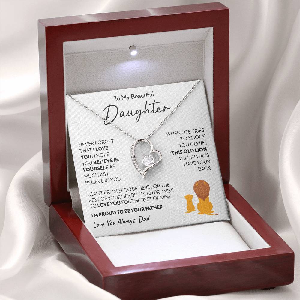 Daughter (From Dad) - Old Lion - Forever Love Necklace