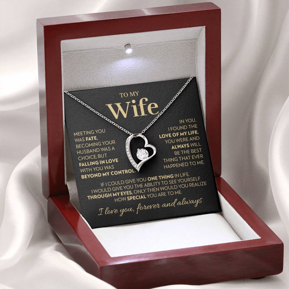 Gift for Wife - Love of My Life - Forever Love Necklace