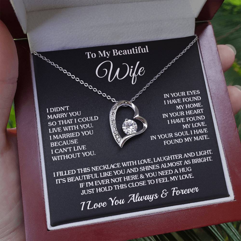 To My Wife - Bright - Forever Love Necklace