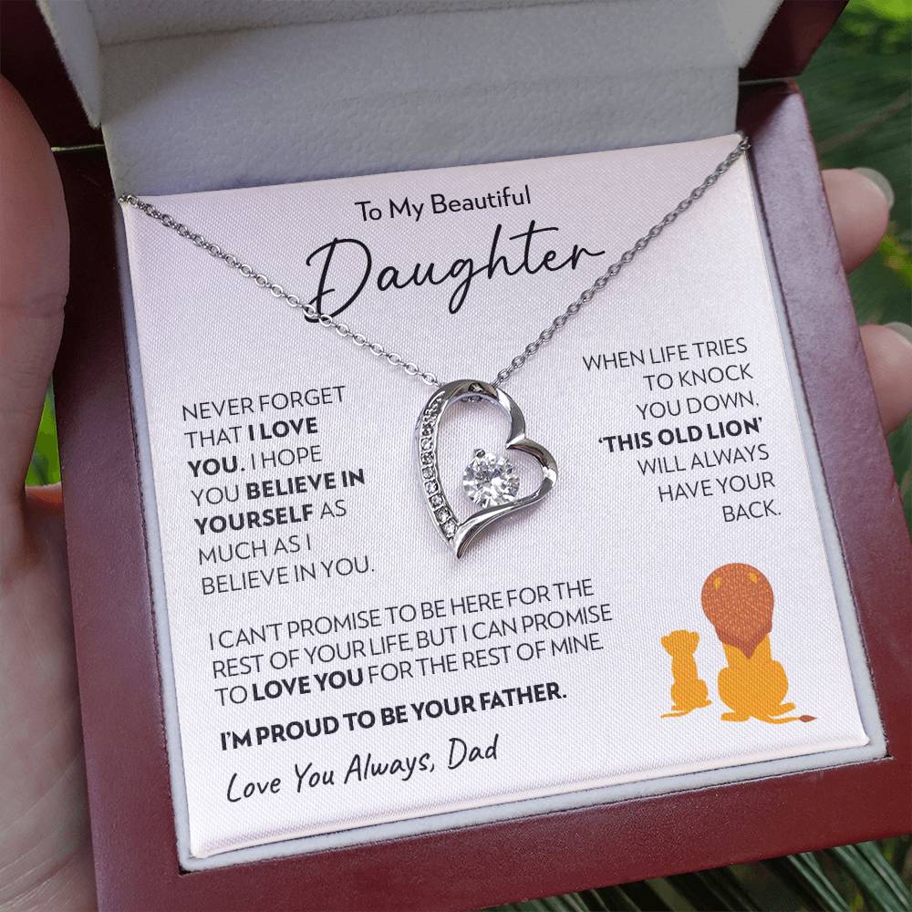 Daughter (From Dad) - Old Lion - Forever Love Necklace