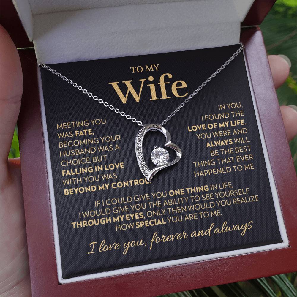 Gift for Wife - Love of My Life - Forever Love Necklace