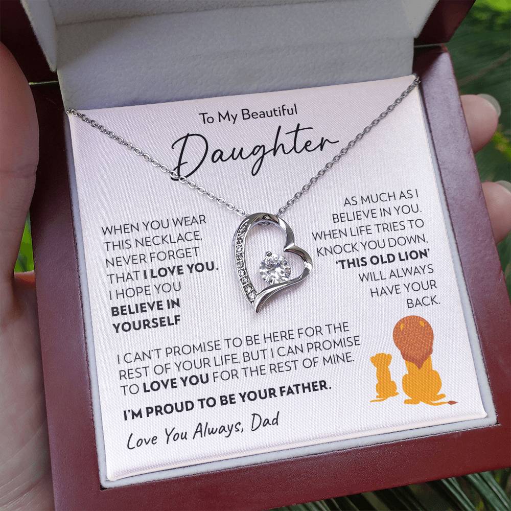 Daughter (From Dad) - Old Lion - Forever Love Necklace