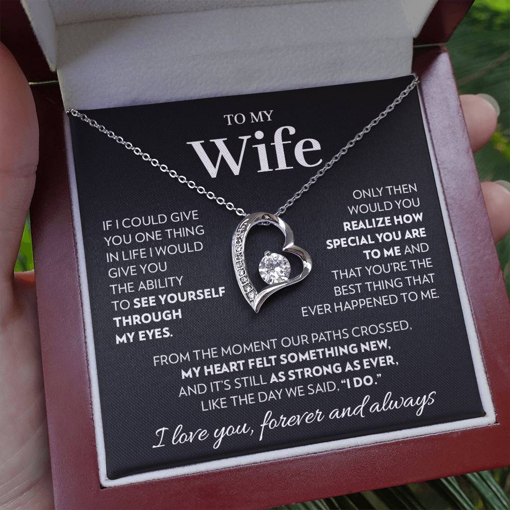 To My Wife - I Do - Forever Love Necklace