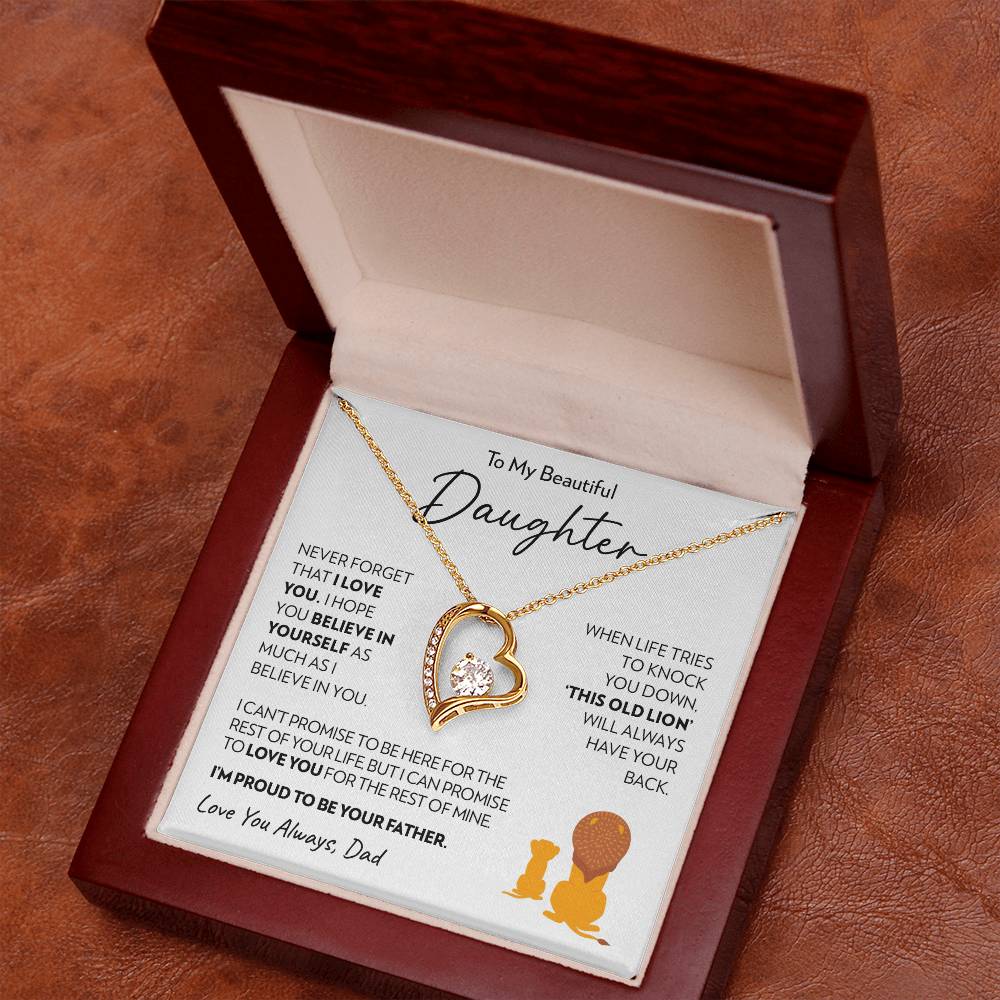 Daughter (From Dad) - Old Lion - Forever Love Necklace