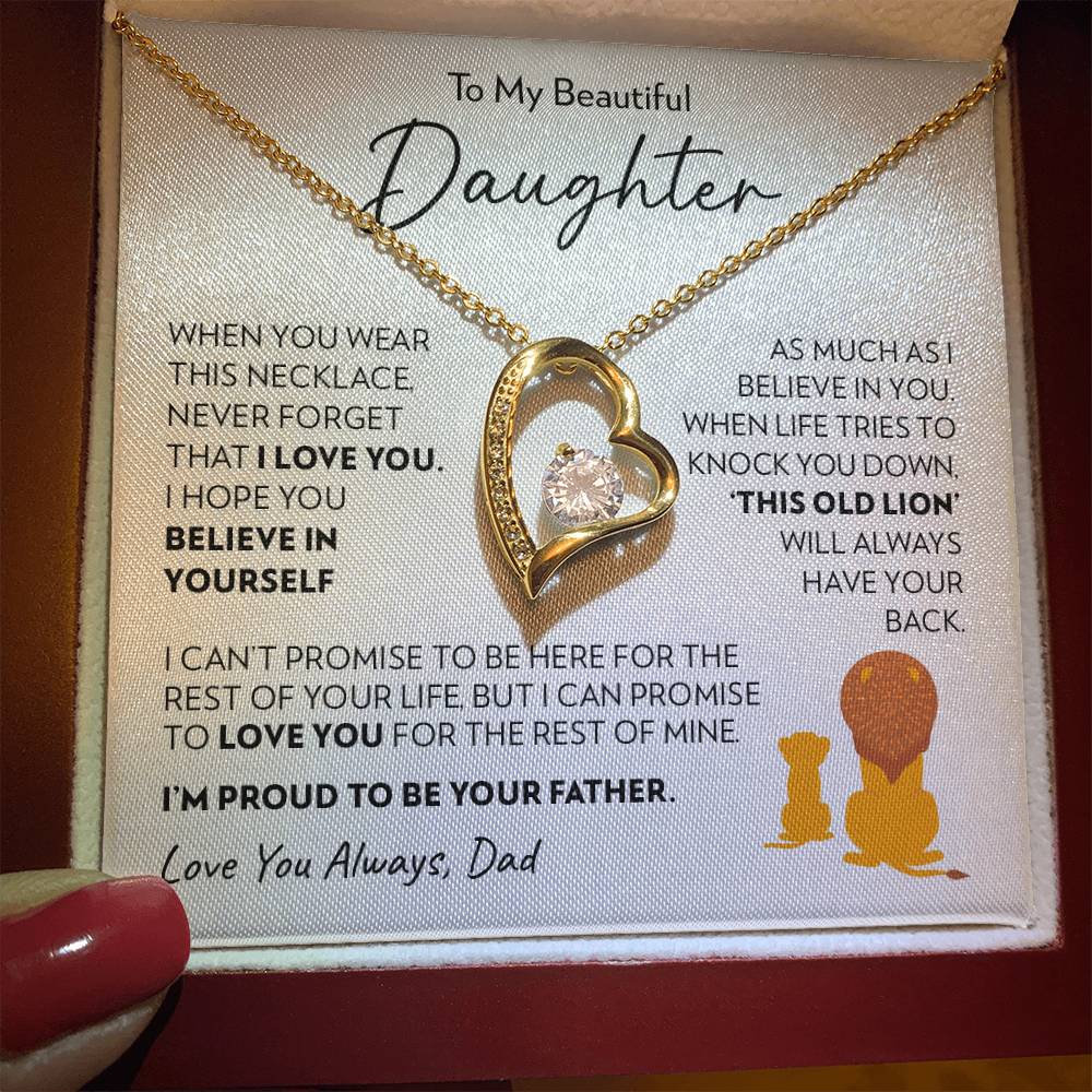 Daughter (From Dad) - Old Lion - Forever Love Necklace