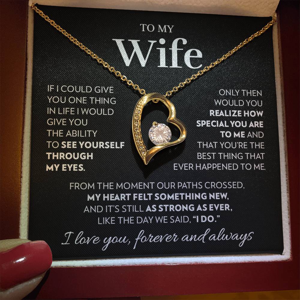 To My Wife - I Do - Forever Love Necklace