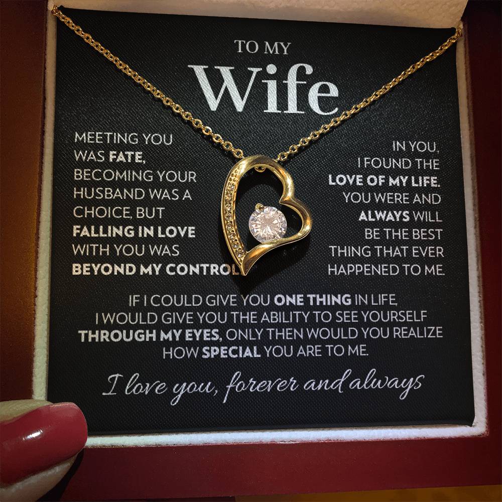 Gift for Wife - Love of My Life - Forever Love Necklace