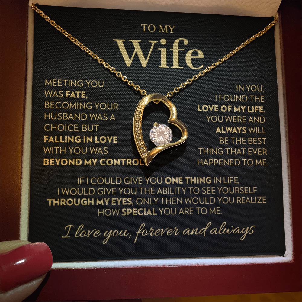 Gift for Wife - Love of My Life - Forever Love Necklace