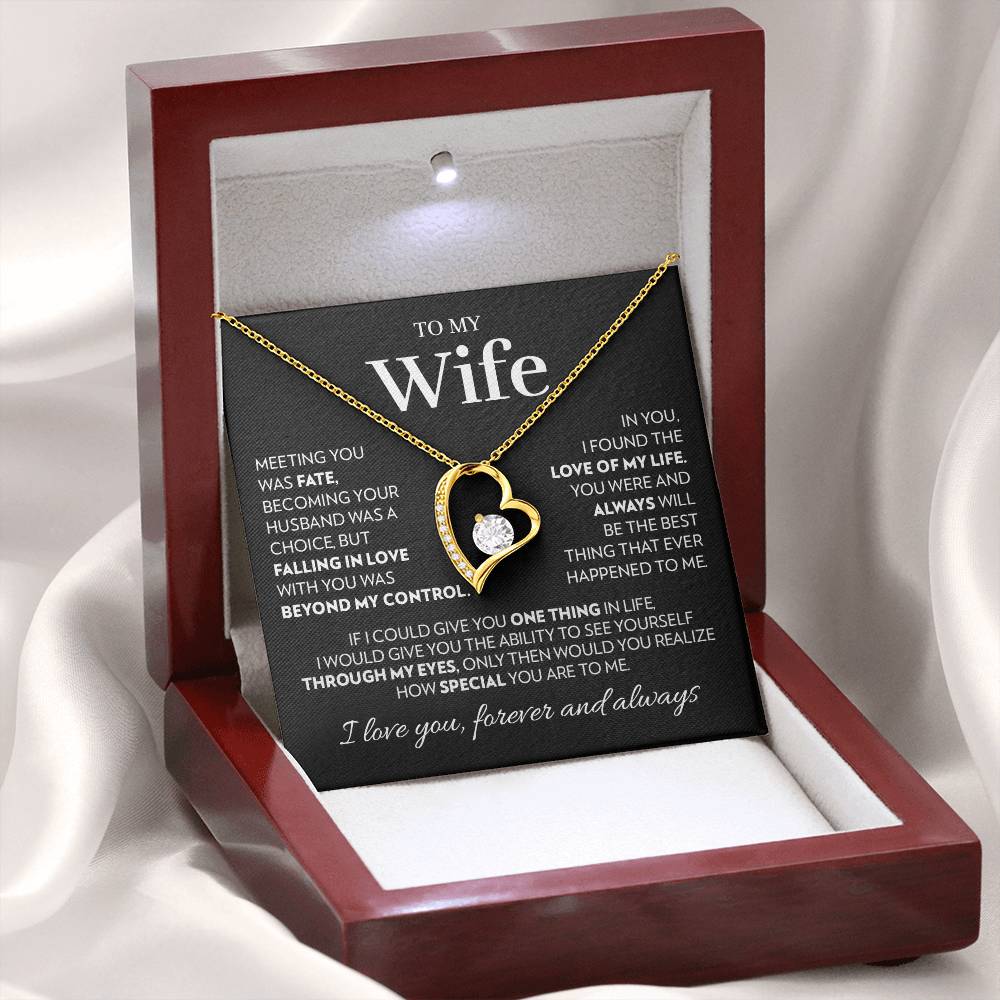 Gift for Wife - Love of My Life - Forever Love Necklace