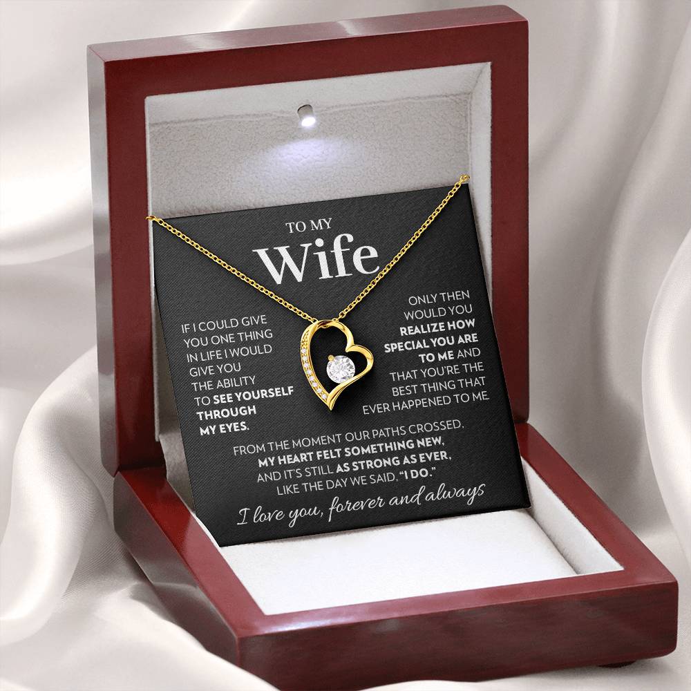 To My Wife - I Do - Forever Love Necklace