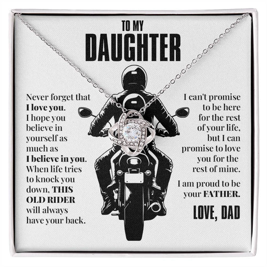 To Daughter (From Dad) - This Old Rider - Love Knot Necklace