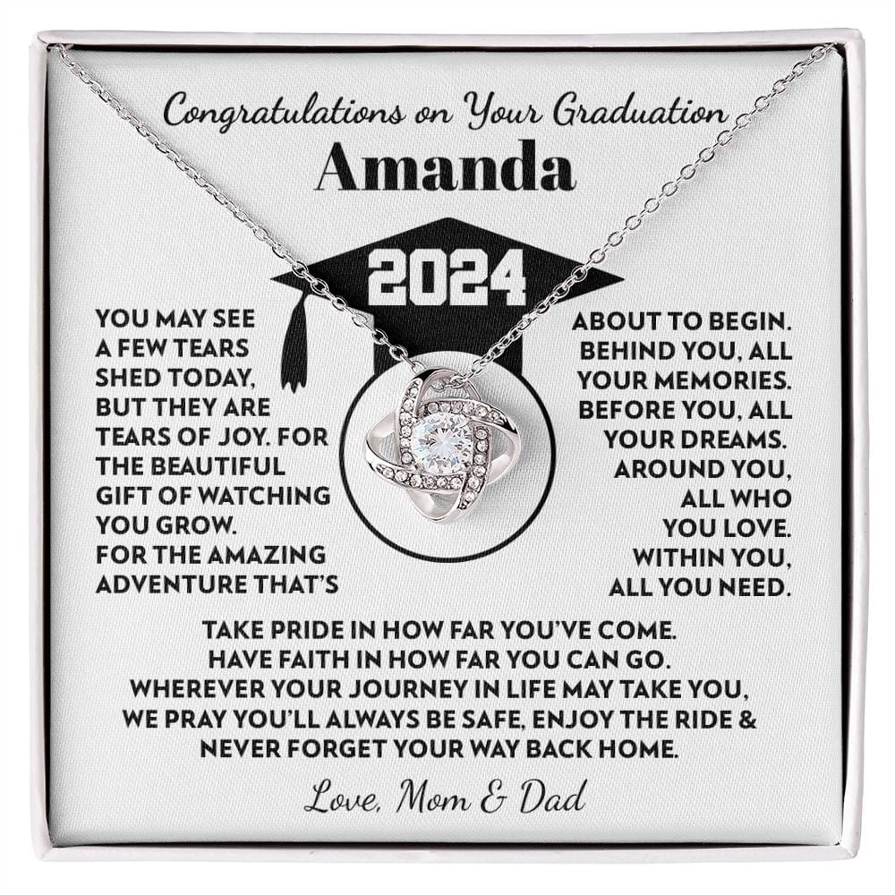 Graduation Gift 2024 - Congratulations - Love Knot Necklace