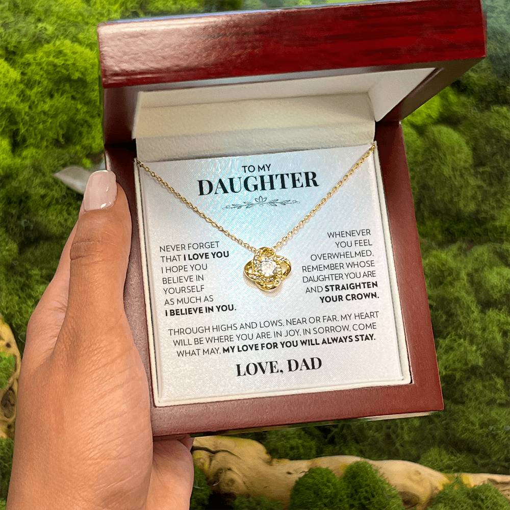 To Daughter (From Dad) - Highs and Lows - Love Knot Necklace