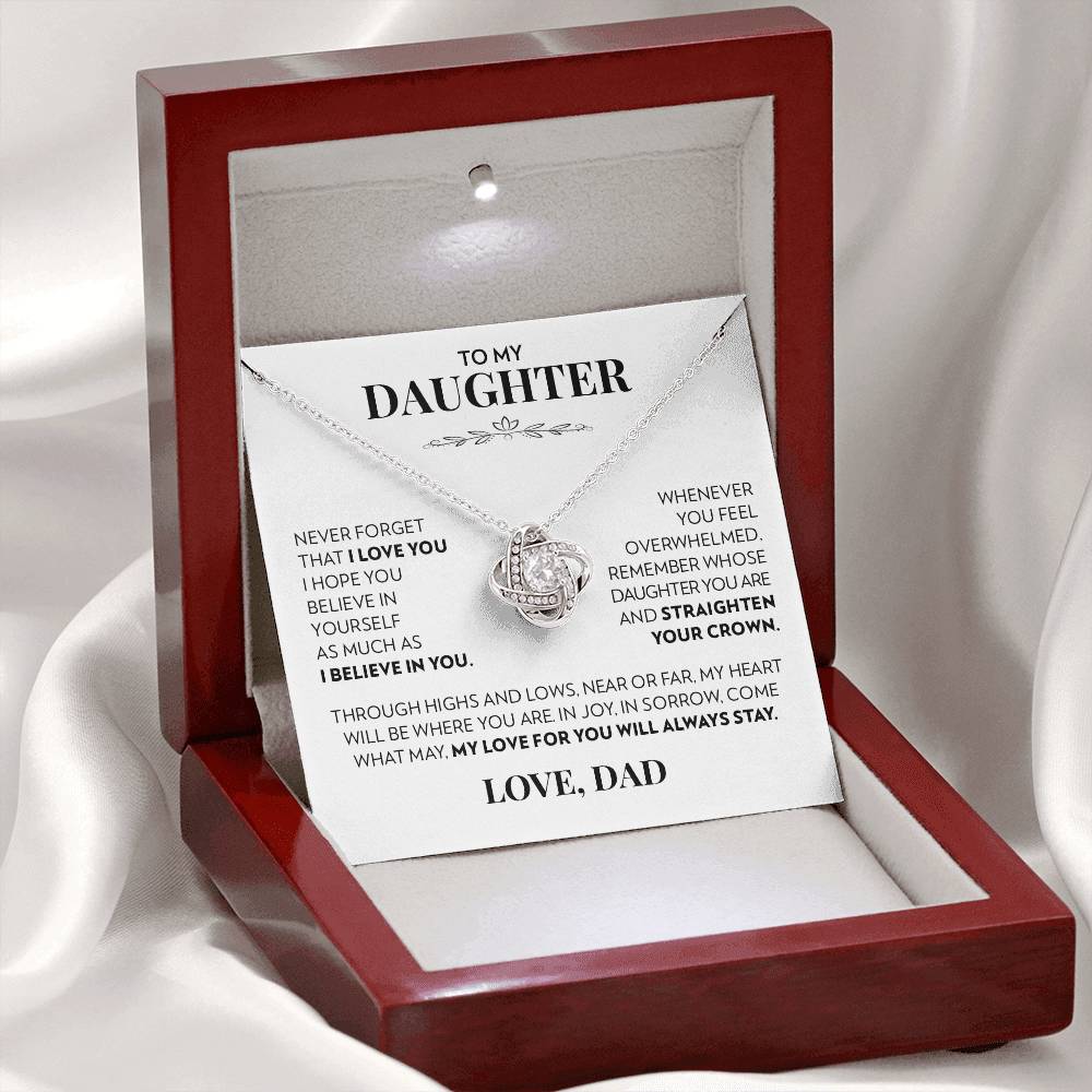 To Daughter (From Dad) - Highs and Lows - Love Knot Necklace