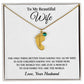 To Wife (From Husband) - Only Thing Better - Custom Baby Feet Necklace with Birthstone