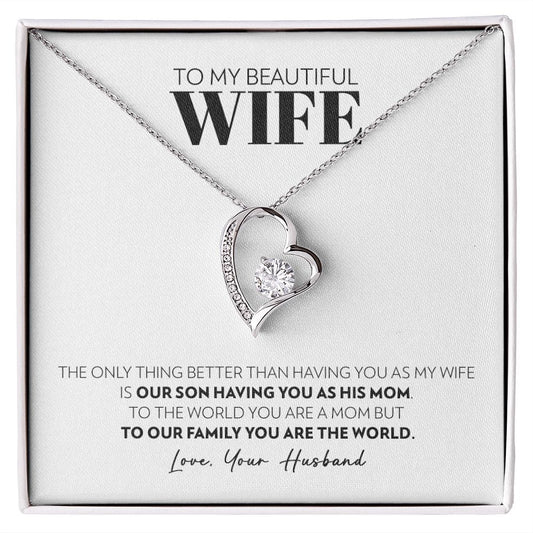 To My Wife - Only Thing Better (Son) - Forever Love Necklace