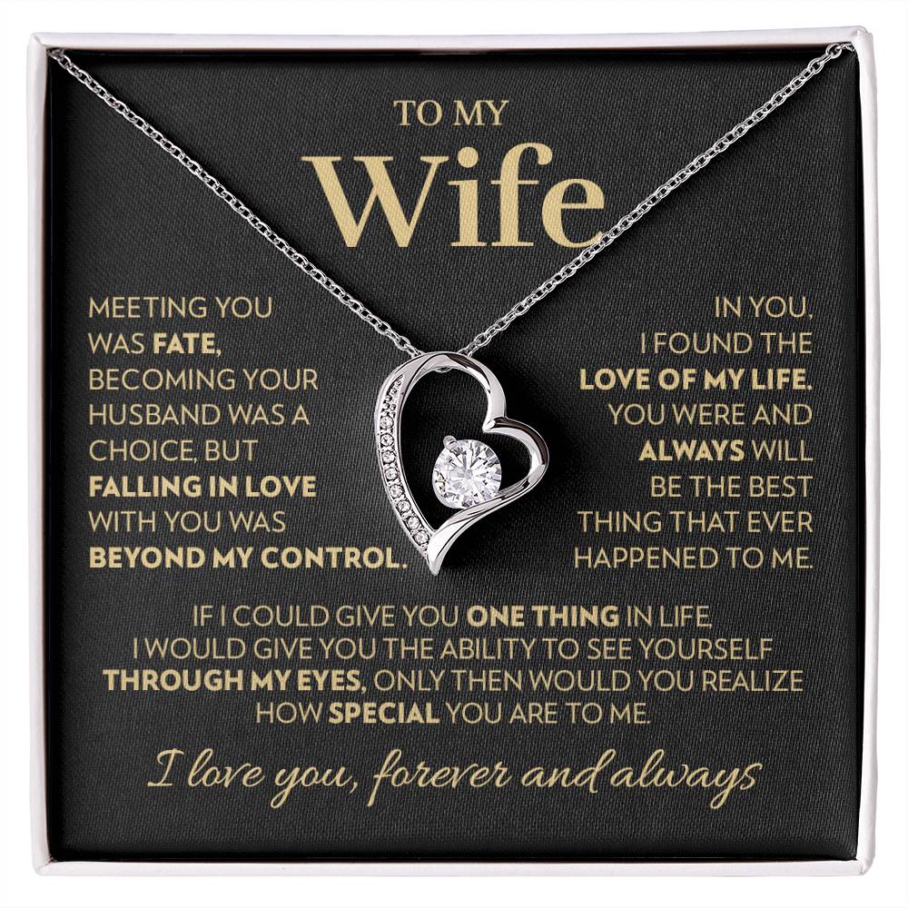 Gift for Wife - Love of My Life - Forever Love Necklace