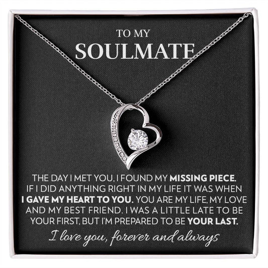 To My Soulmate - You Are My Life - Forever Love Necklace