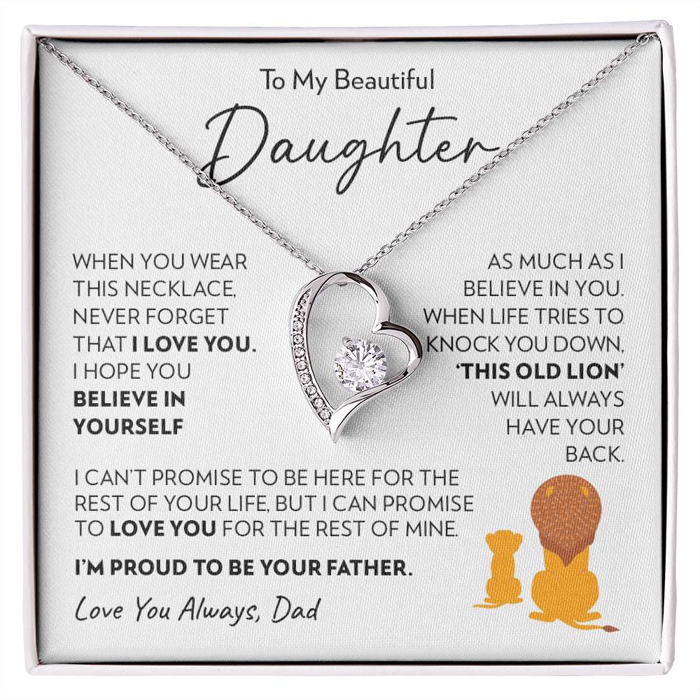 Daughter (From Dad) - Old Lion - Forever Love Necklace