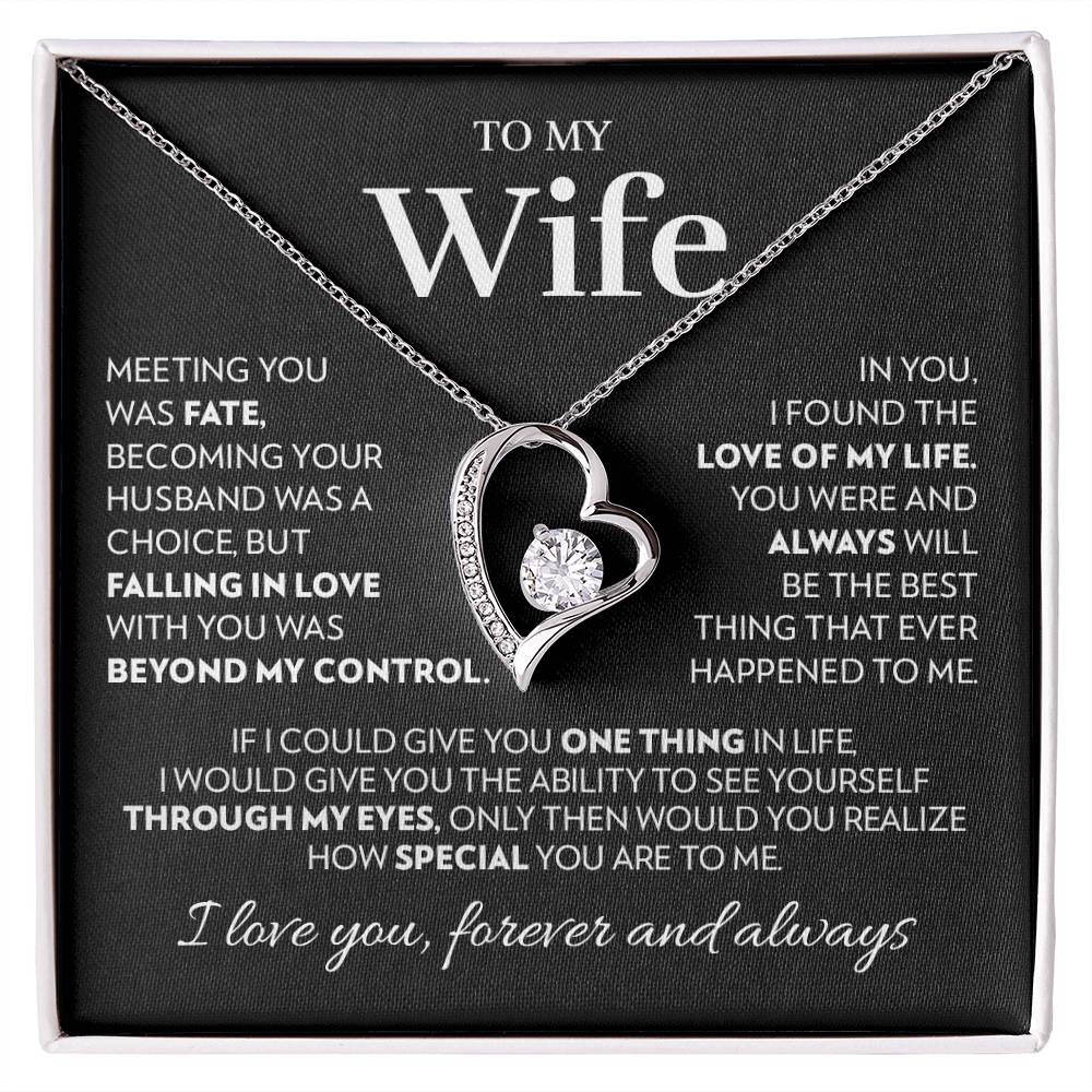 Gift for Wife - Love of My Life - Forever Love Necklace