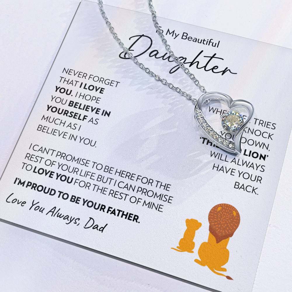 Daughter (From Dad) - Old Lion - Forever Love Necklace