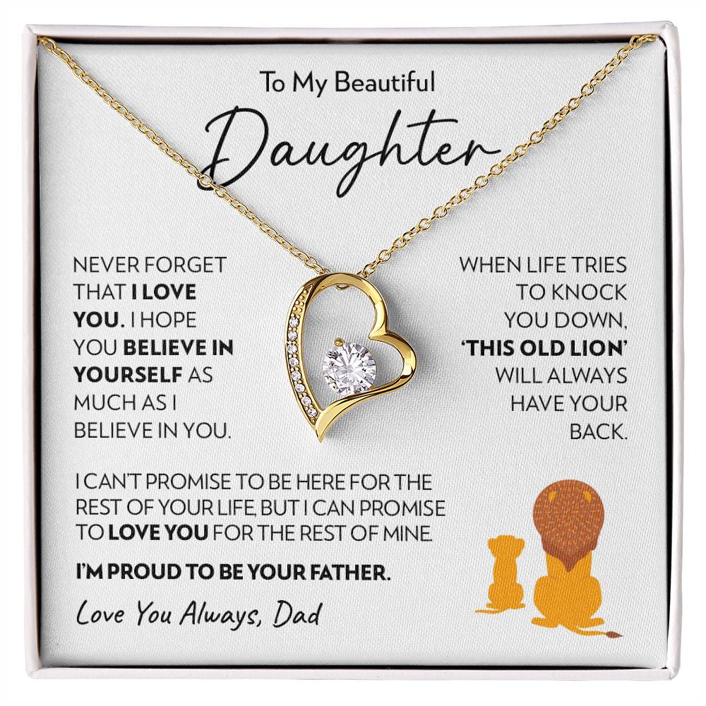 Daughter (From Dad) - Old Lion - Forever Love Necklace