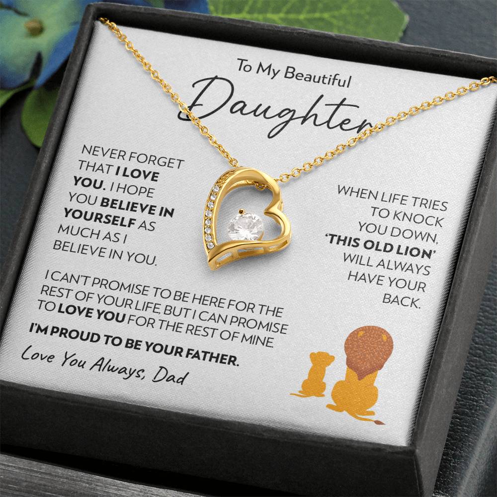 Daughter (From Dad) - Old Lion - Forever Love Necklace