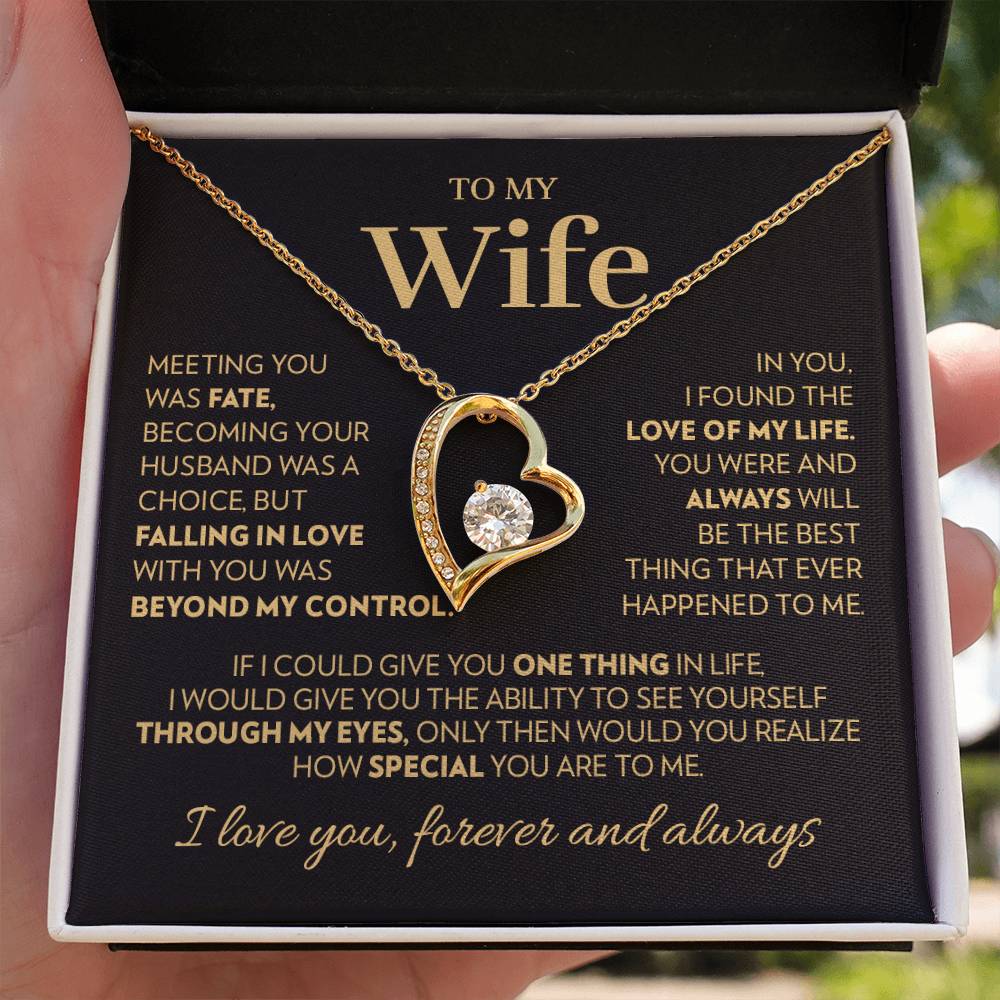 Gift for Wife - Love of My Life - Forever Love Necklace