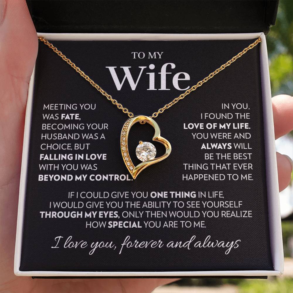 Gift for Wife - Love of My Life - Forever Love Necklace