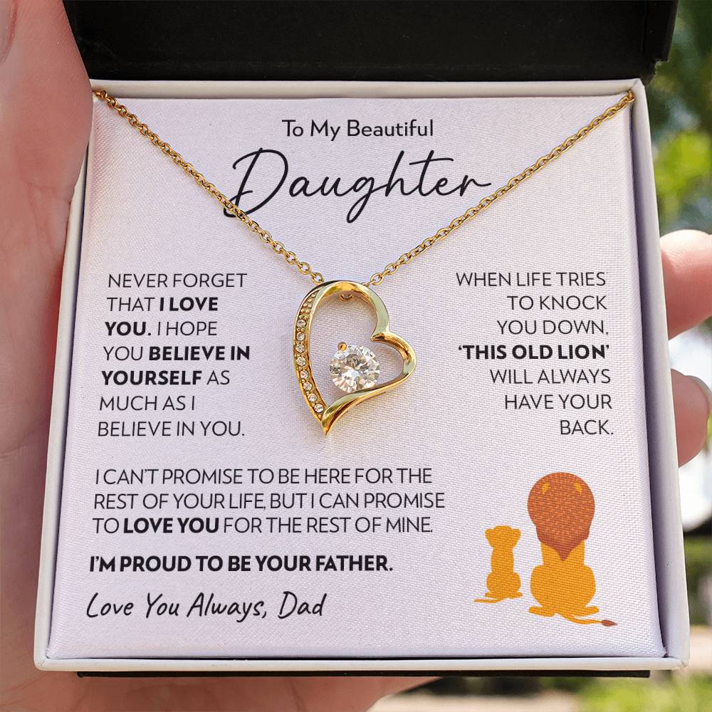 Daughter (From Dad) - Old Lion - Forever Love Necklace