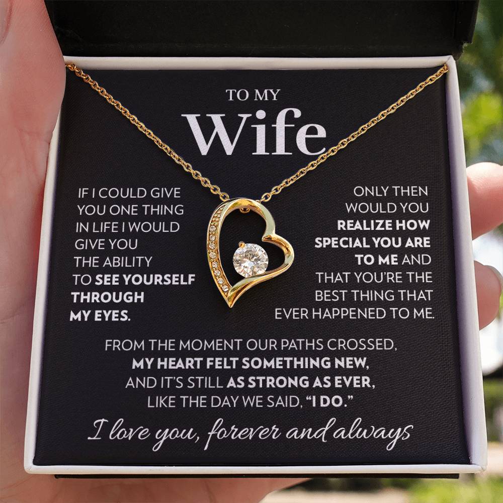 To My Wife - I Do - Forever Love Necklace