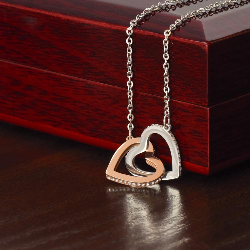 To My Daughter (From Dad) - If There Is Ever A Day - Interlocking Hearts Necklace